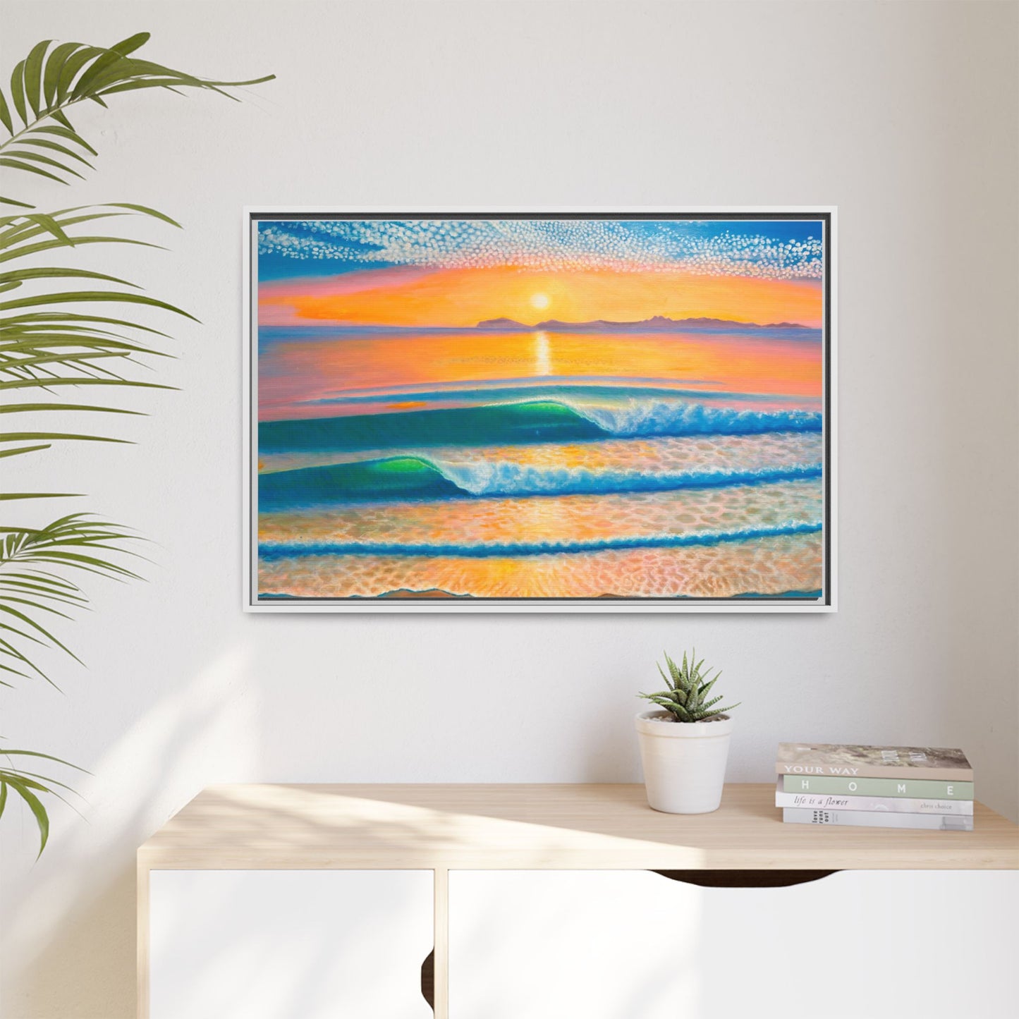 Matte Canvas, Thalia Street, Framed (Multi-color)