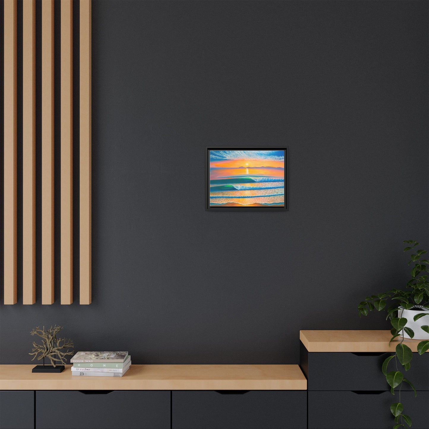 Matte Canvas, Thalia Street, Framed (Multi-color)