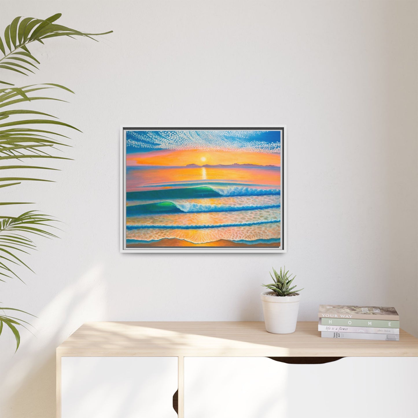 Matte Canvas, Thalia Street, Framed (Multi-color)