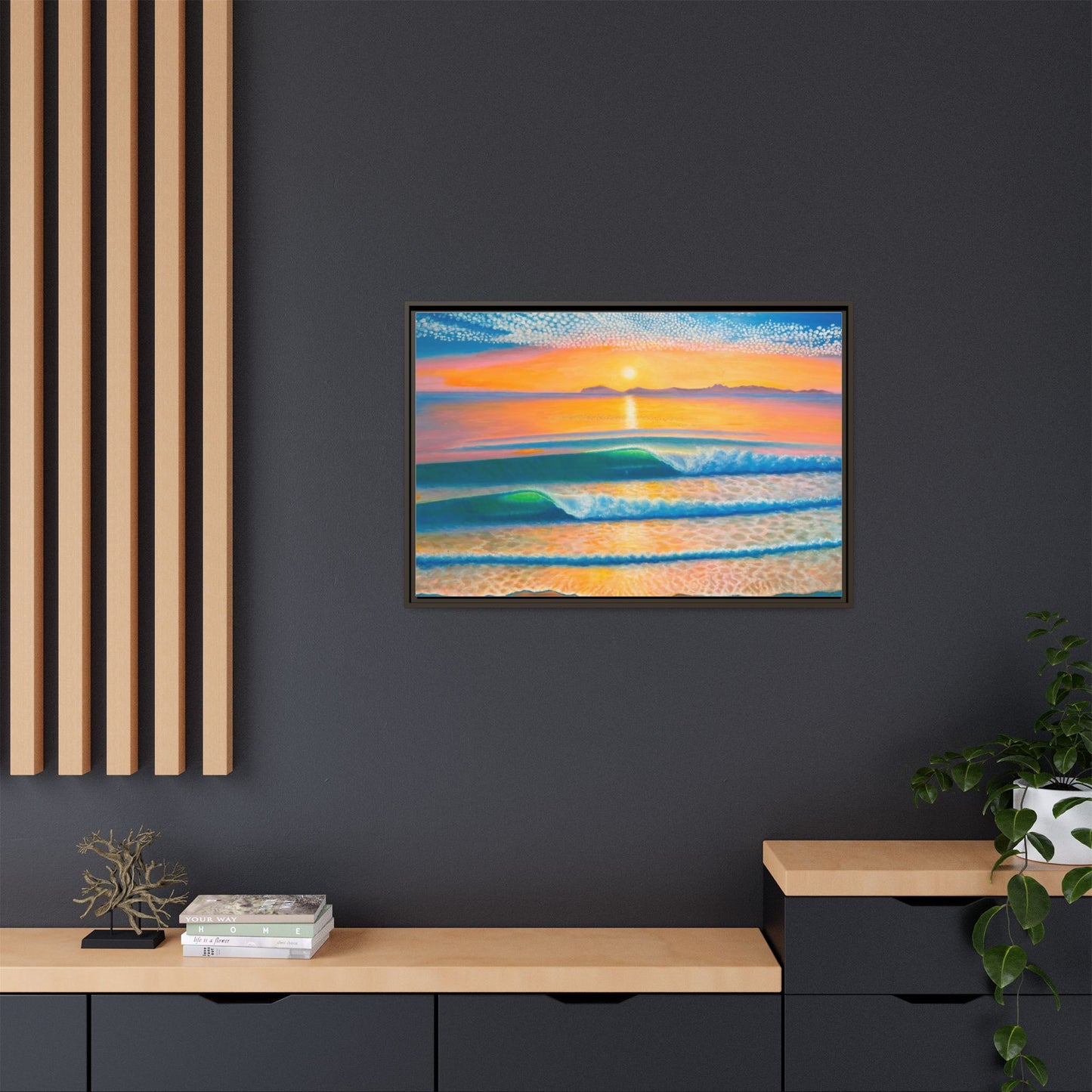 Matte Canvas, Thalia Street, Framed (Multi-color)