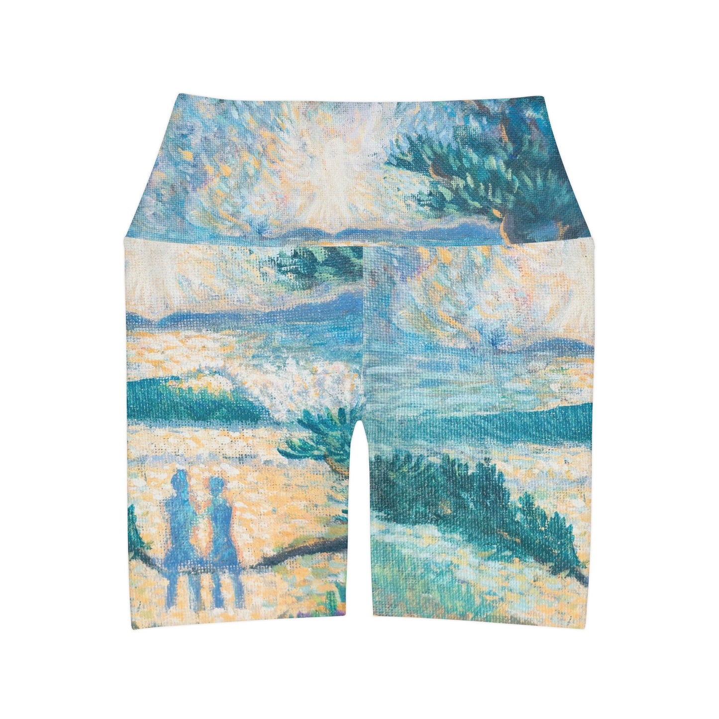 High Waisted Yoga Shorts (AOP)