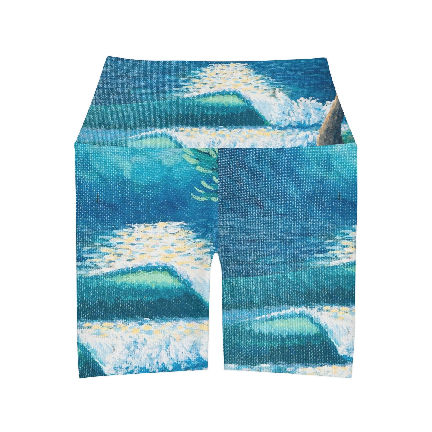 High Waisted Yoga Shorts (AOP)