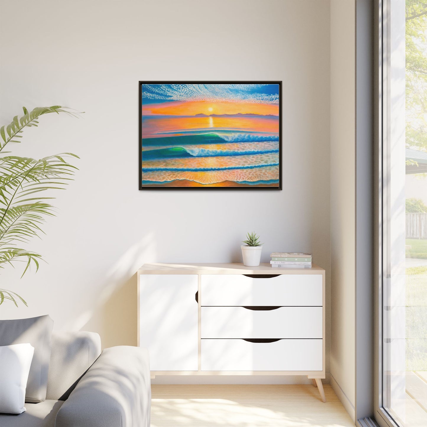 Matte Canvas, Thalia Street, Framed (Multi-color)