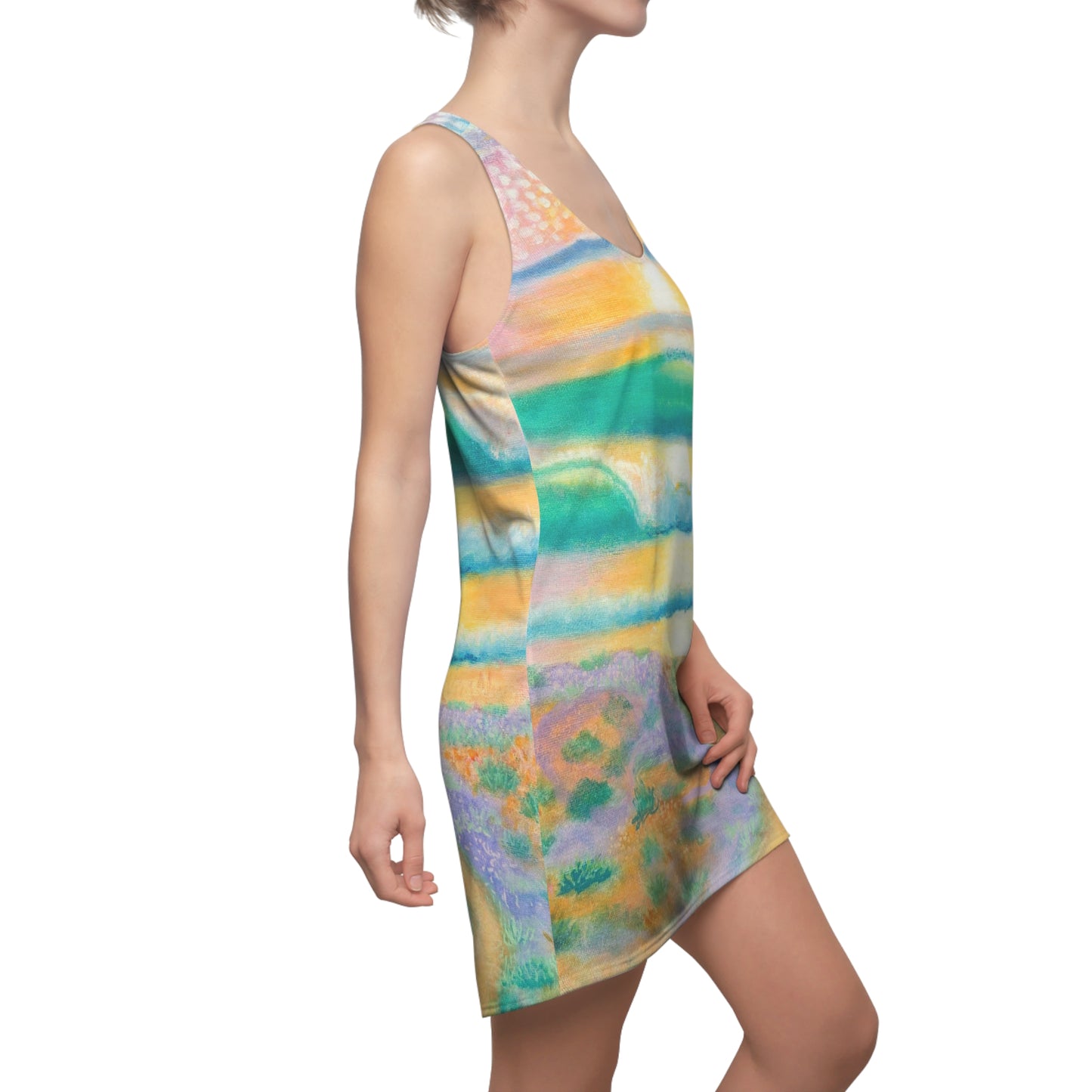 Women's Cut & Sew Racerback Dress (AOP)