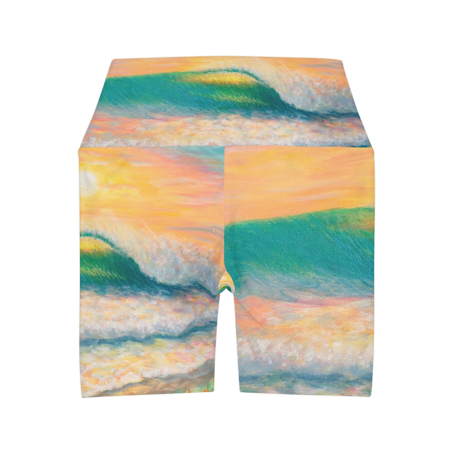 High Waisted Yoga Shorts (AOP)
