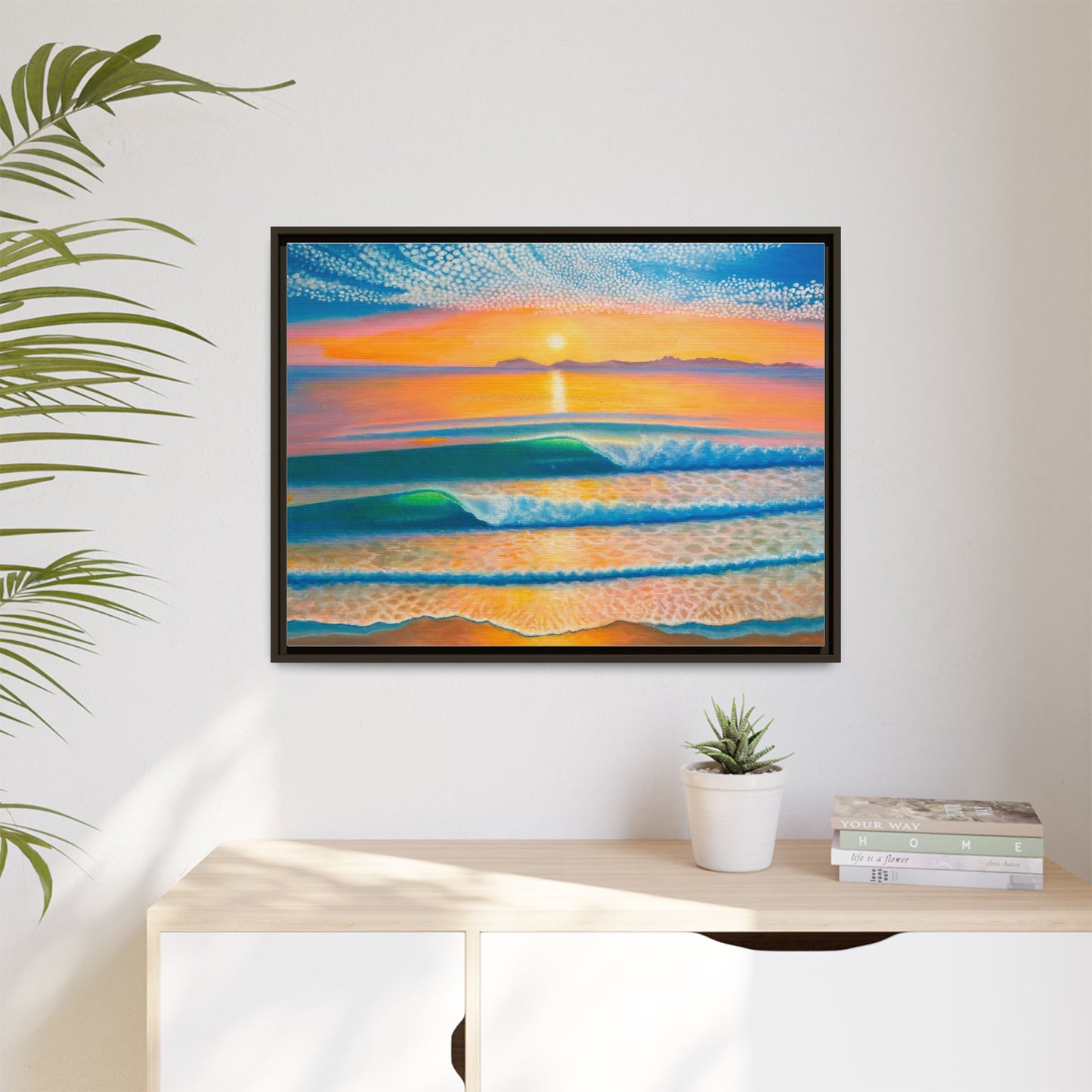 Matte Canvas, Thalia Street, Framed (Multi-color)